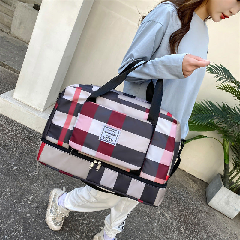 Opvouwbare reistas met droge/natte scheiding