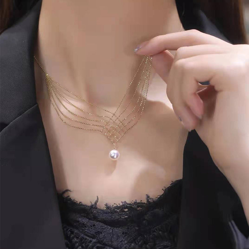 Parel hanger kruis ketting