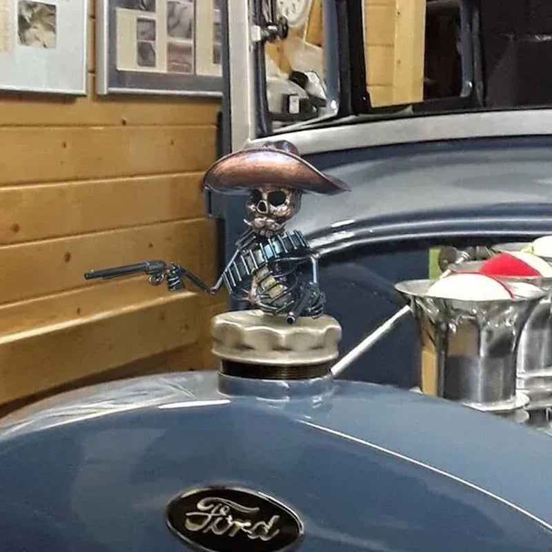 Cowboy Schedel Gunslinger Hood Ornament