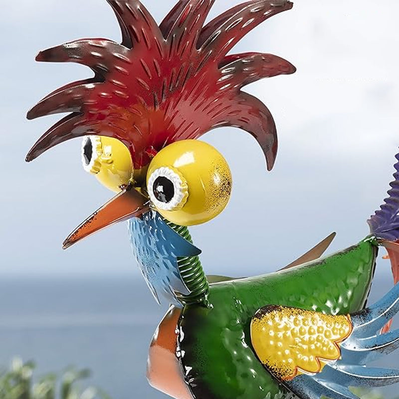 Grappig tuinhaanstandbeeld🐓