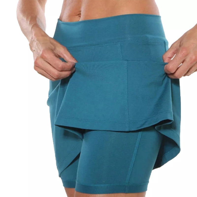 Effen gekleurde culotte met medium taille