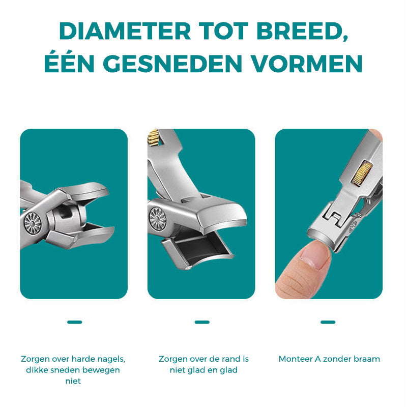 Stainless Steel Nail Clipper with Ring Lock