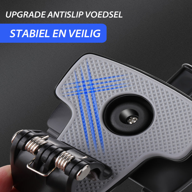 Telefoonhouder met kentekenplaat in het dashboard