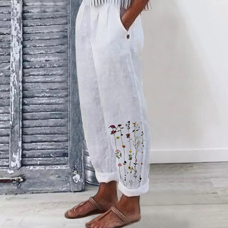 Casual broek met print voor dames