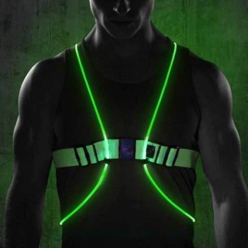 Meerkleurige verlichte reflecterende riem