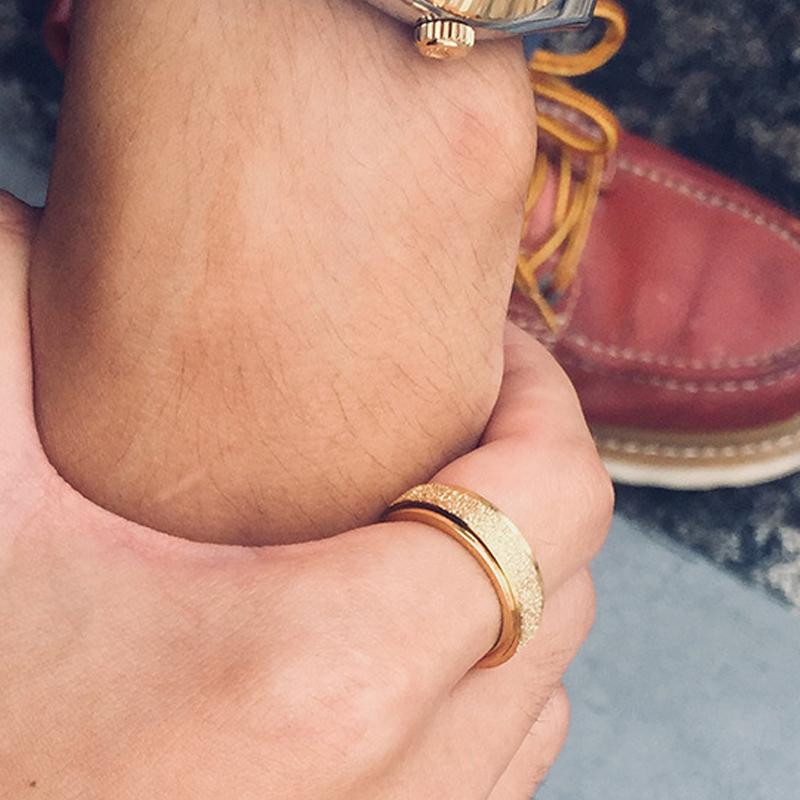 Gezandstraalde Draaiende Fidget Ring