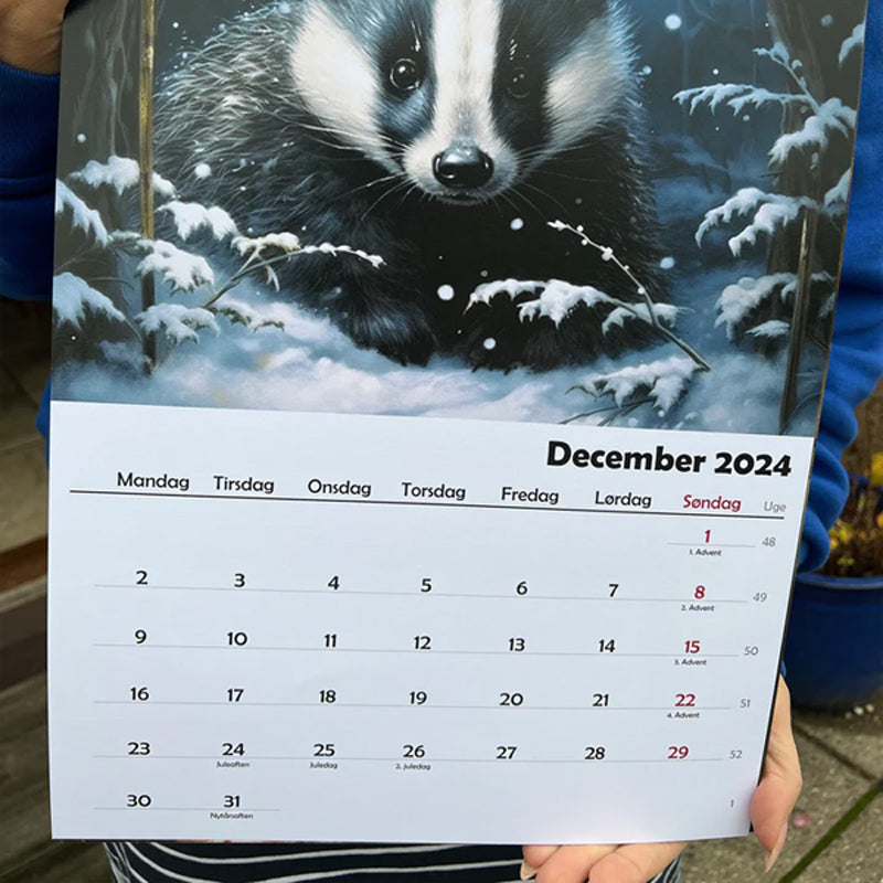 Schattige dierenkalender 2024