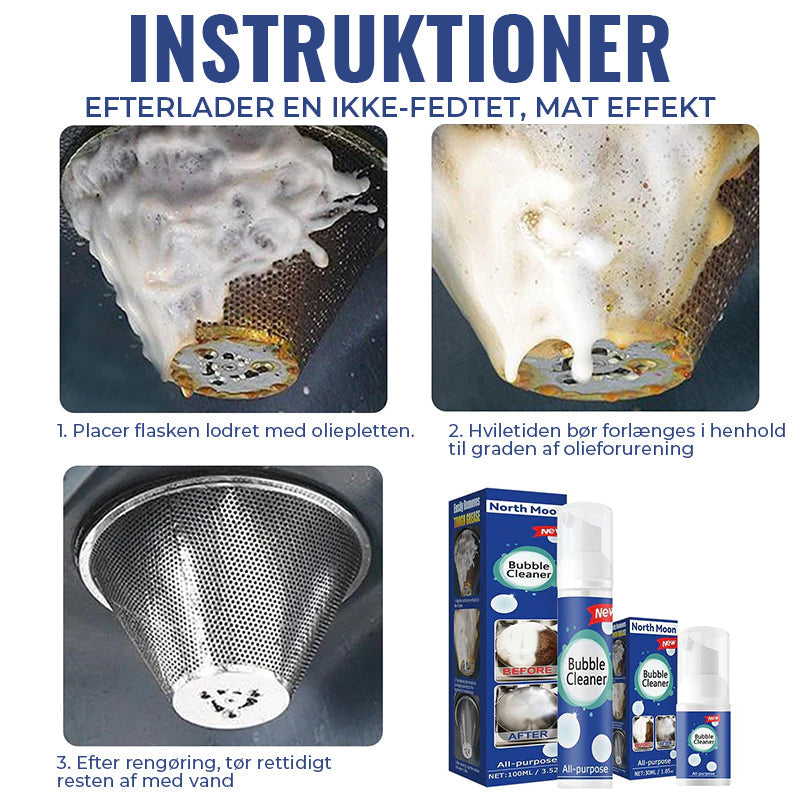 Schuimende reiniger voor zware olievlekken