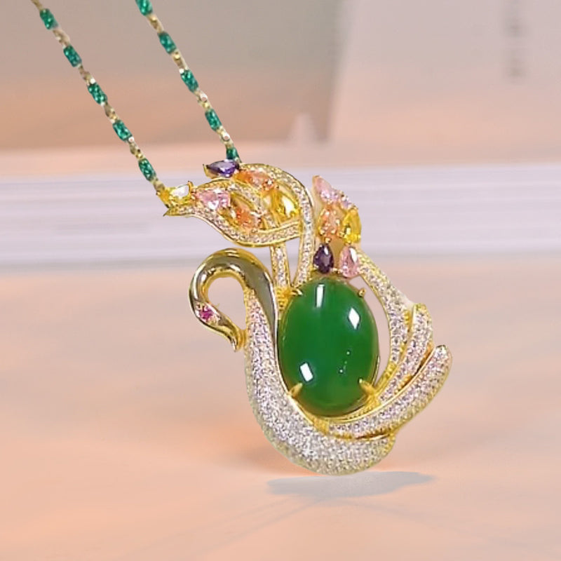 Voorverkoop - Kattenoog stenen volledige diamanten halsketting