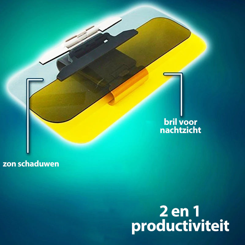 Dag en nacht ontspiegeld vizier voor autoruit