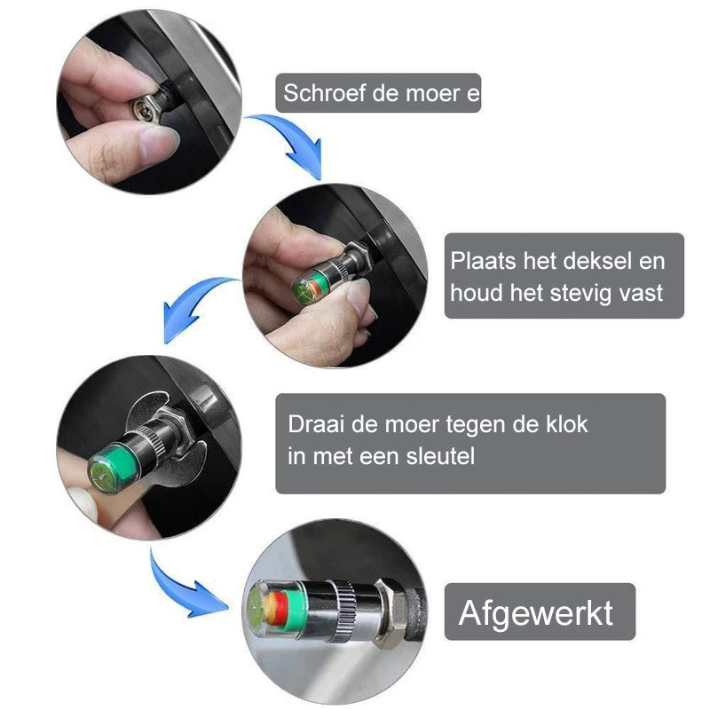 Bandenspanning Indicator Ventieldopjes