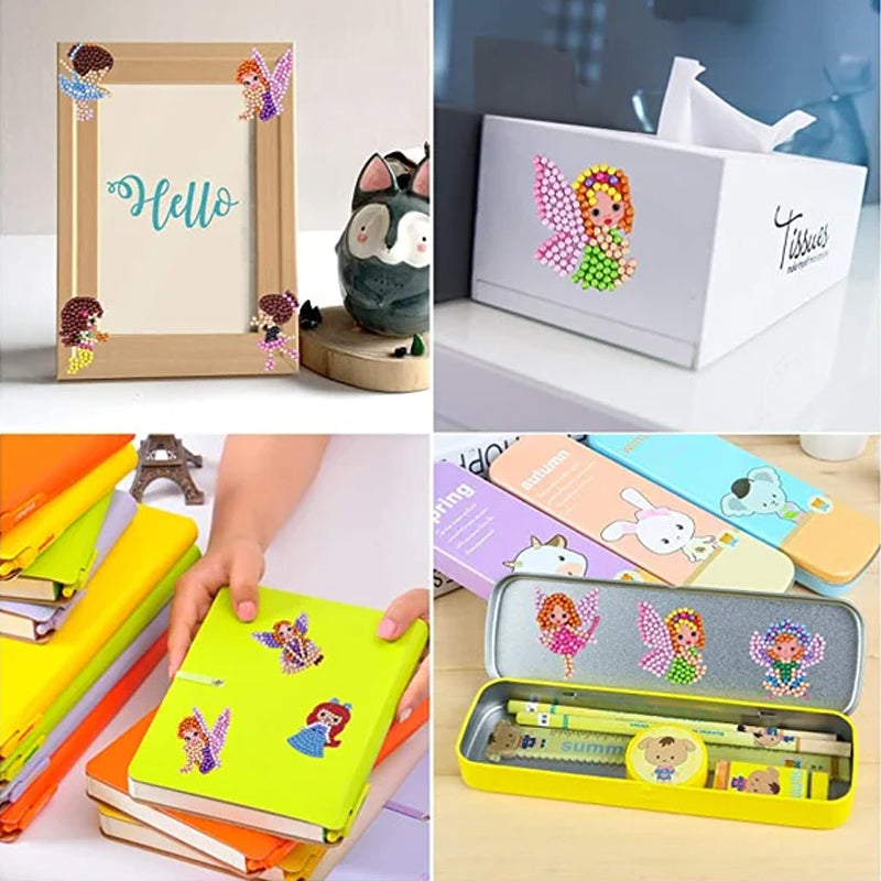 DIY kinderen gratis stok cartoon diamant schilderij