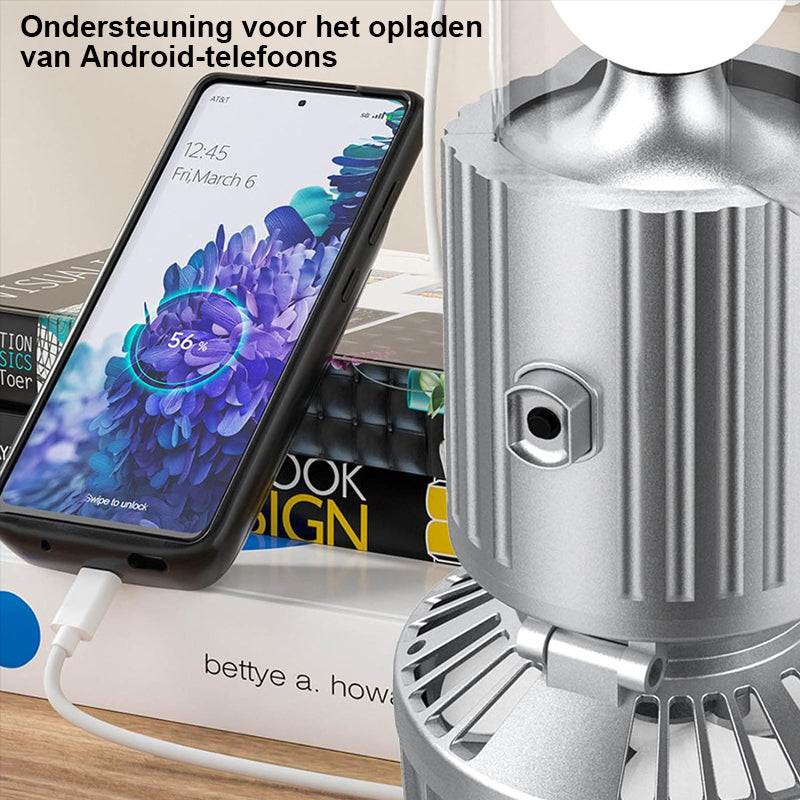 6-in-1 draagbare LED-campinglantaarn op zonne-energie