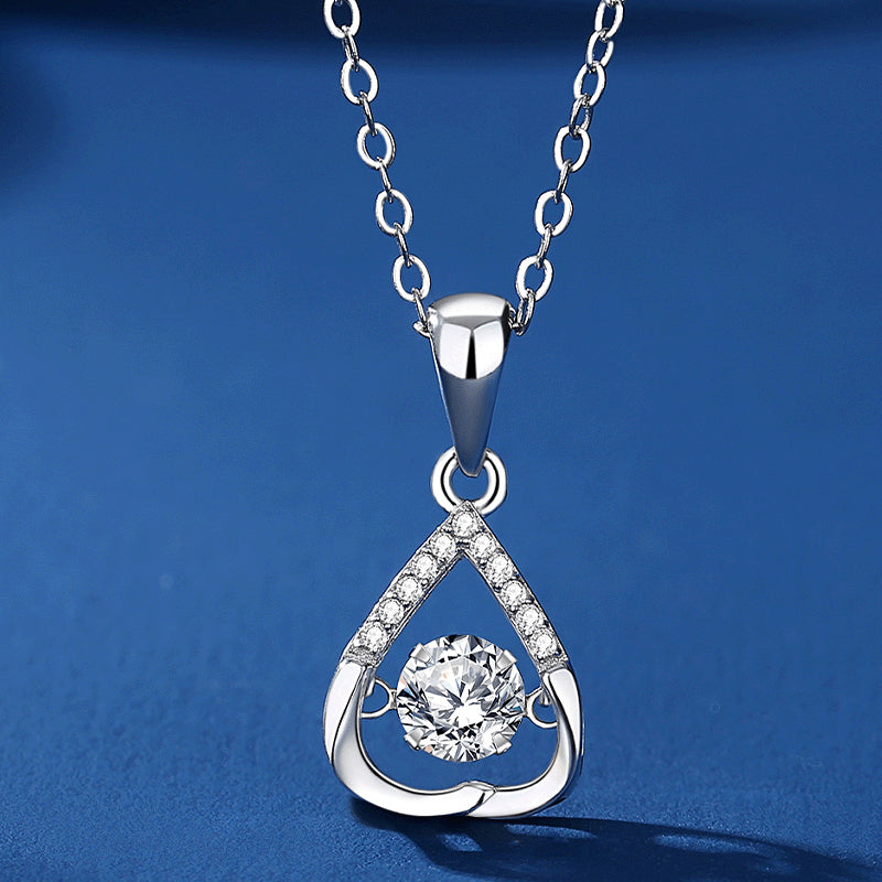Sprankelende zirkonia hart ketting