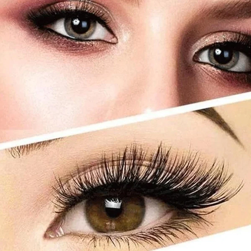 Mascara voor verlenging en volume met dubbele borstel