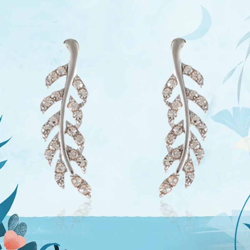 blad Stud Oorbellen Dagelijkse oor klimmers voor dames