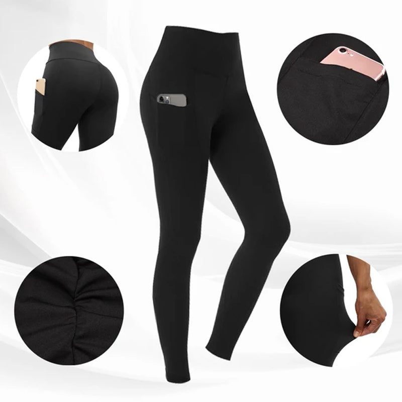 Grote maten legging met hoge taille en stretch