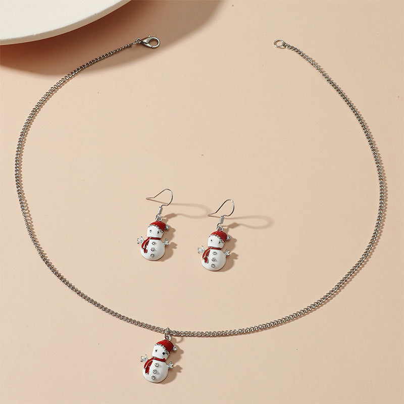 Kerstmis epoxy oorbel ketting sets