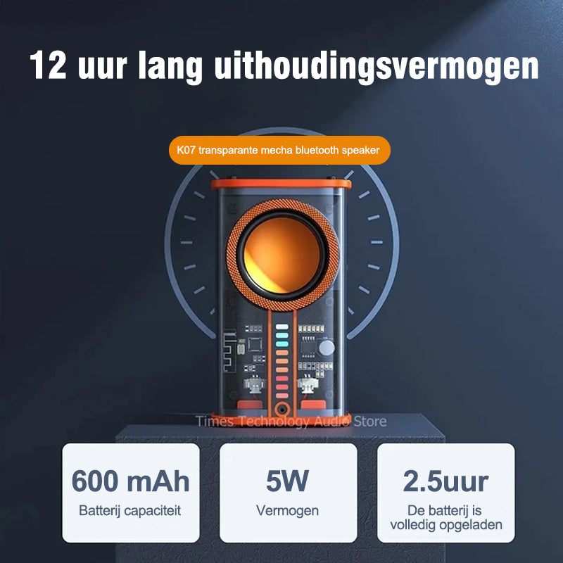 Transparante Mecha draadloze Bluetooth-luidspreker