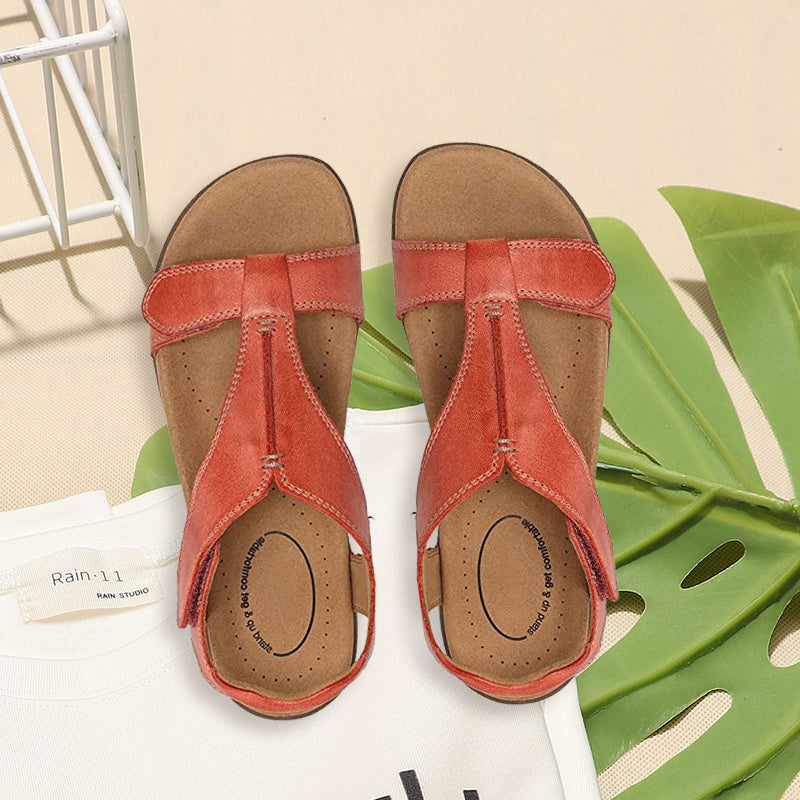Sandalen met plateauzool en klittenband