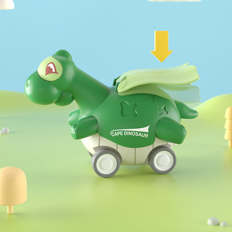 Door een pers aangedreven speelgoeddinosaurusauto