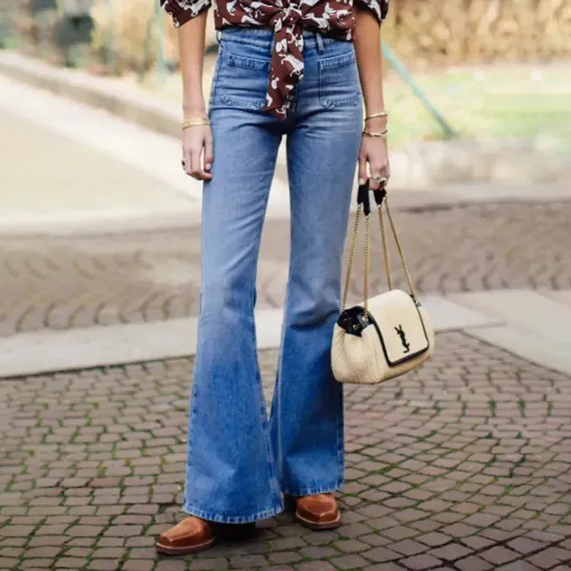 Flare-jeans met hoge taille