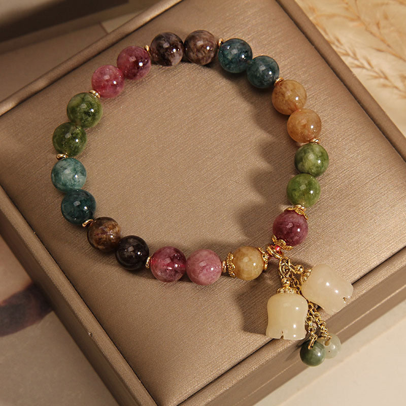 Natuurlijk gekleurde toermalijn armband