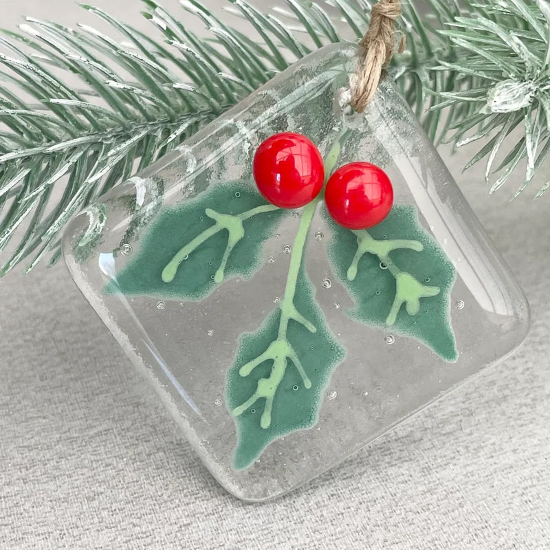 Gesmolten glazen kerstboomversiering