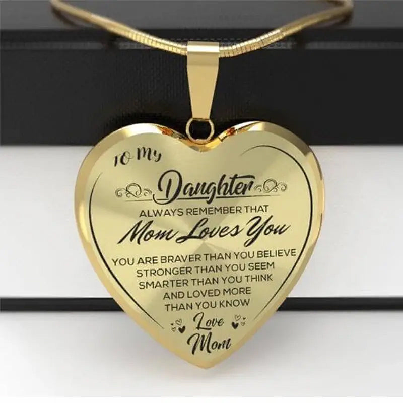 Aan mijn dochter oprechte ketting Love Mom/Dad