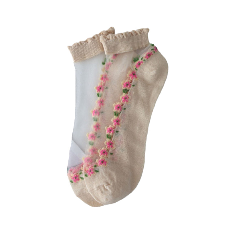 Zomer bloemen ademende sokken