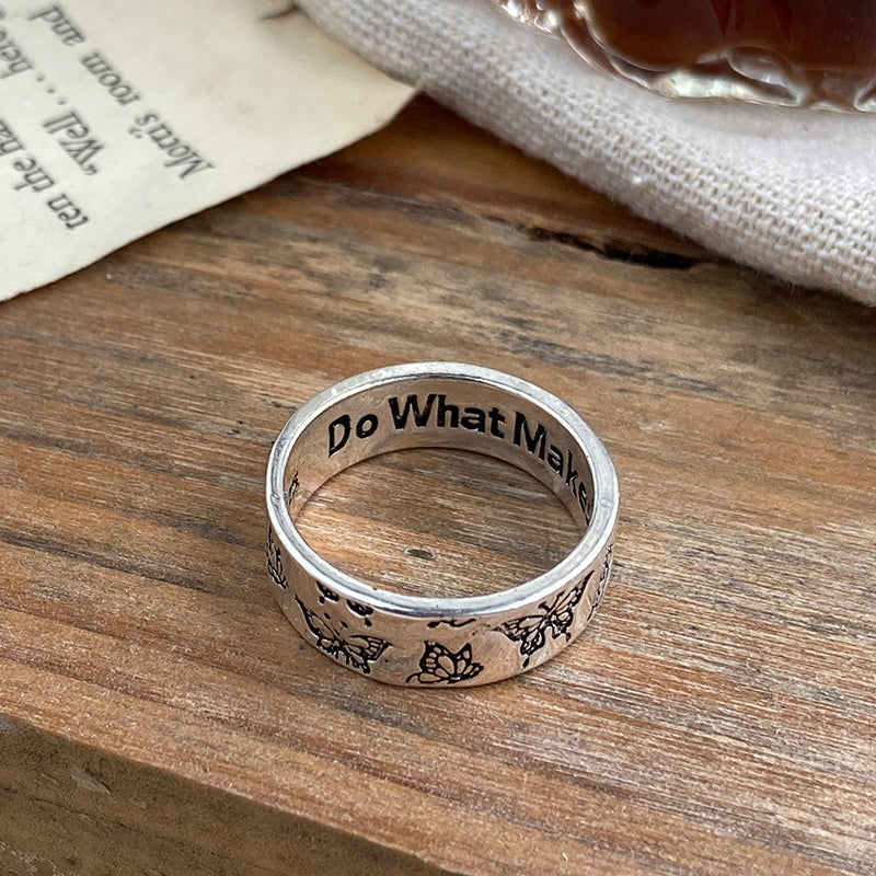 Retro vlinder ring