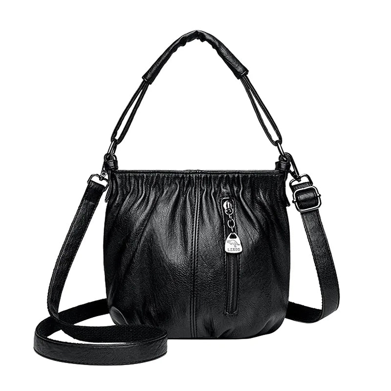 Schoudertas voor dames met retro textuur