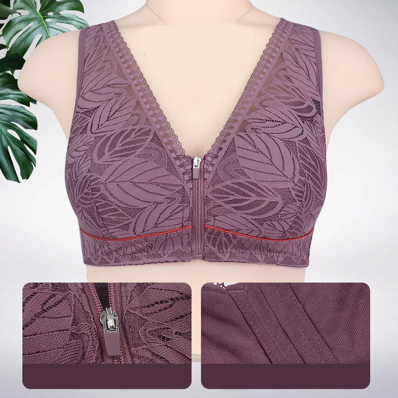 Out of stock - Kanten Ondergoed Met Ritssluiting Aan De Voorkant