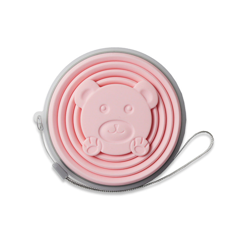 Draagbare siliconen beker voor op reis