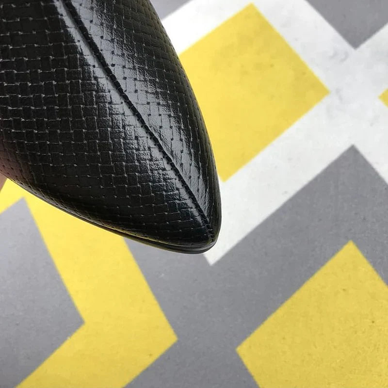 Damesmode echt lederen schoenen met hoge hakken