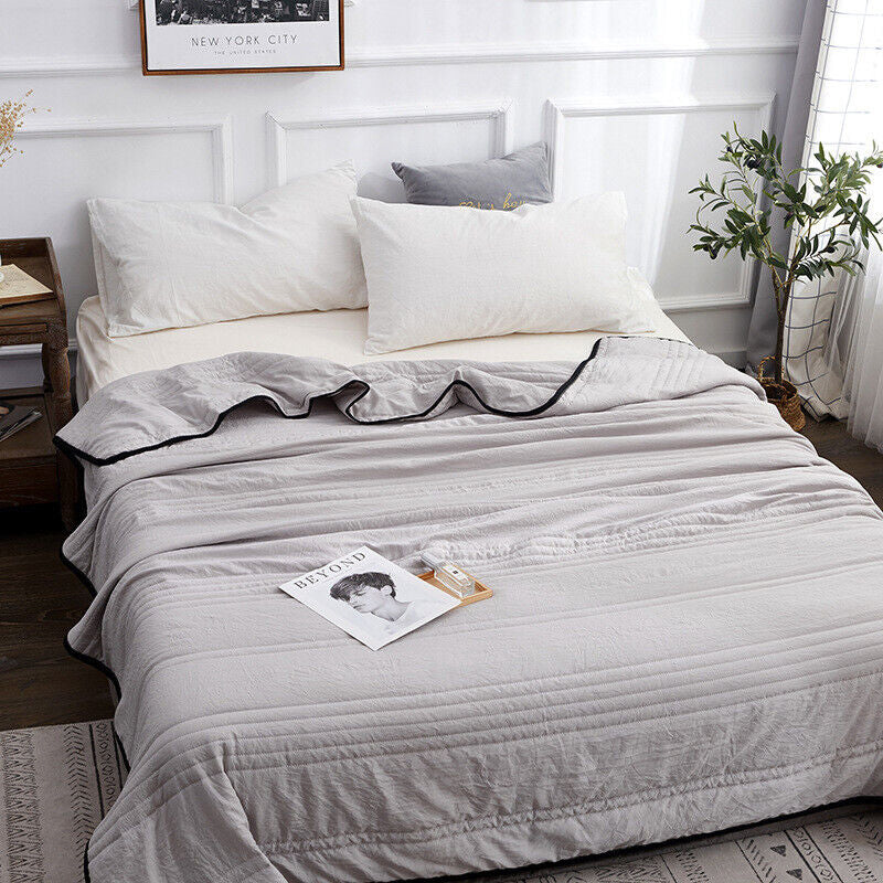 Zomerdekbed in effen kleur