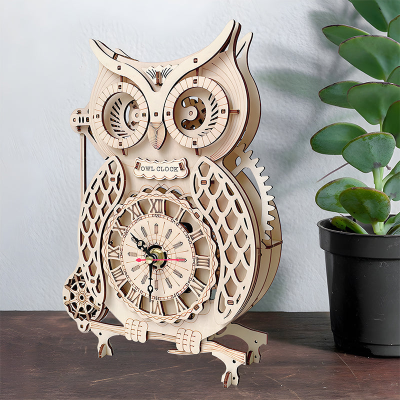Houten Uil-puzzelset