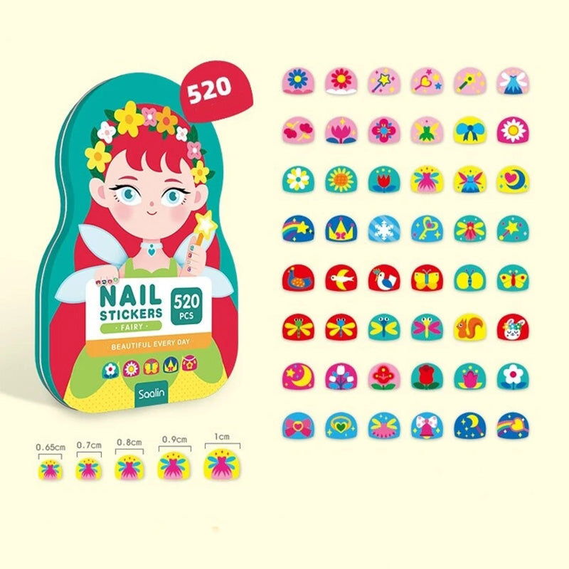 DIY Nagelstickers Set voor kinderen (520 stuks)