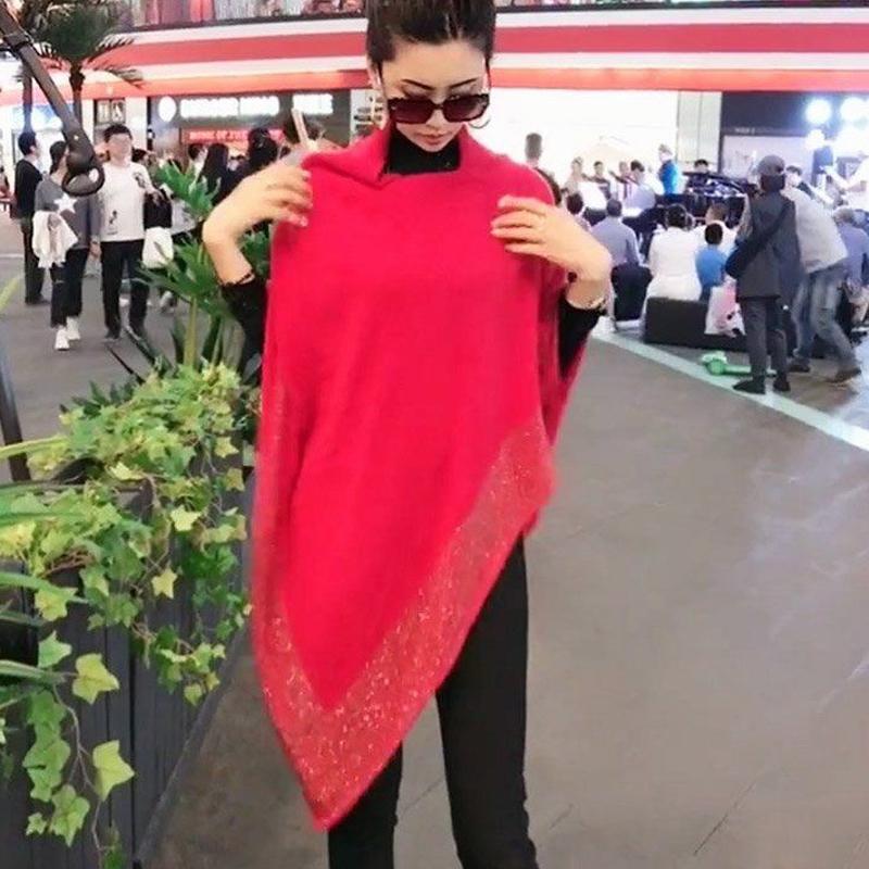 Dames Shawl van glanzende wol