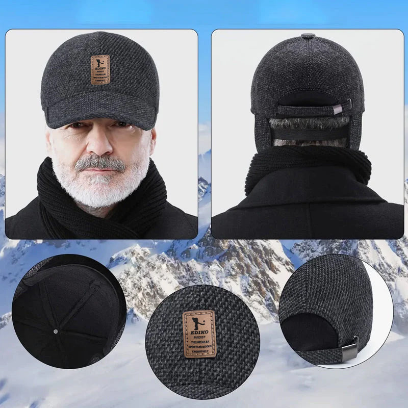 Winterbaseballpet met oorwarmers