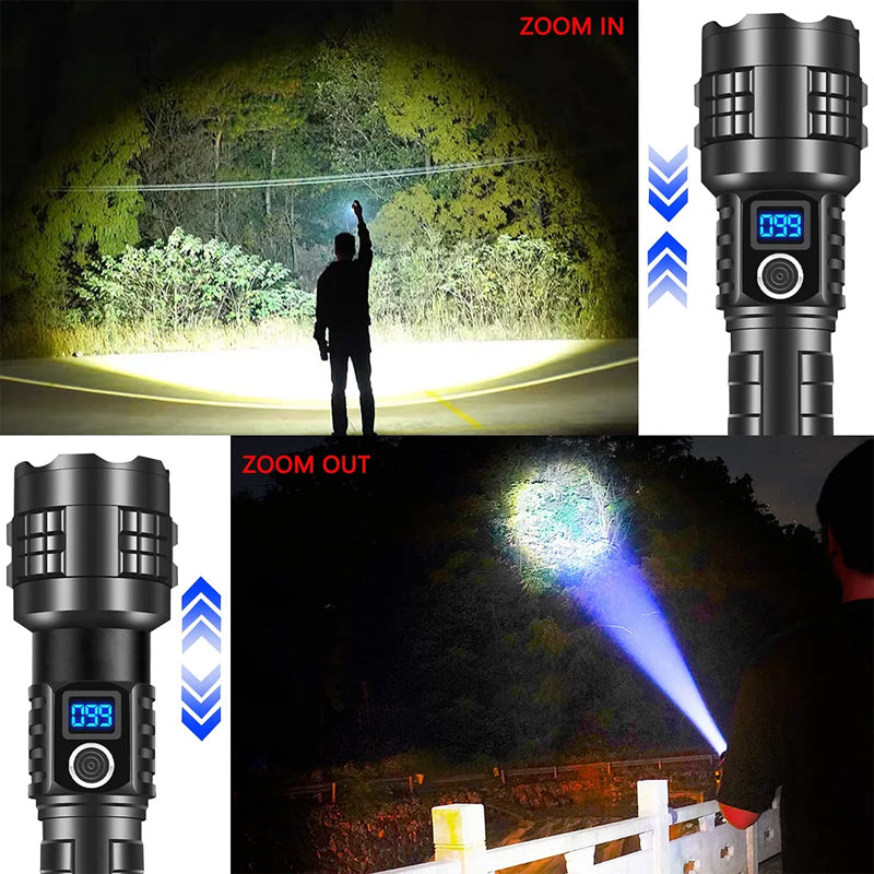 Oplaadbare tactische laserzaklamp met hoge lumen