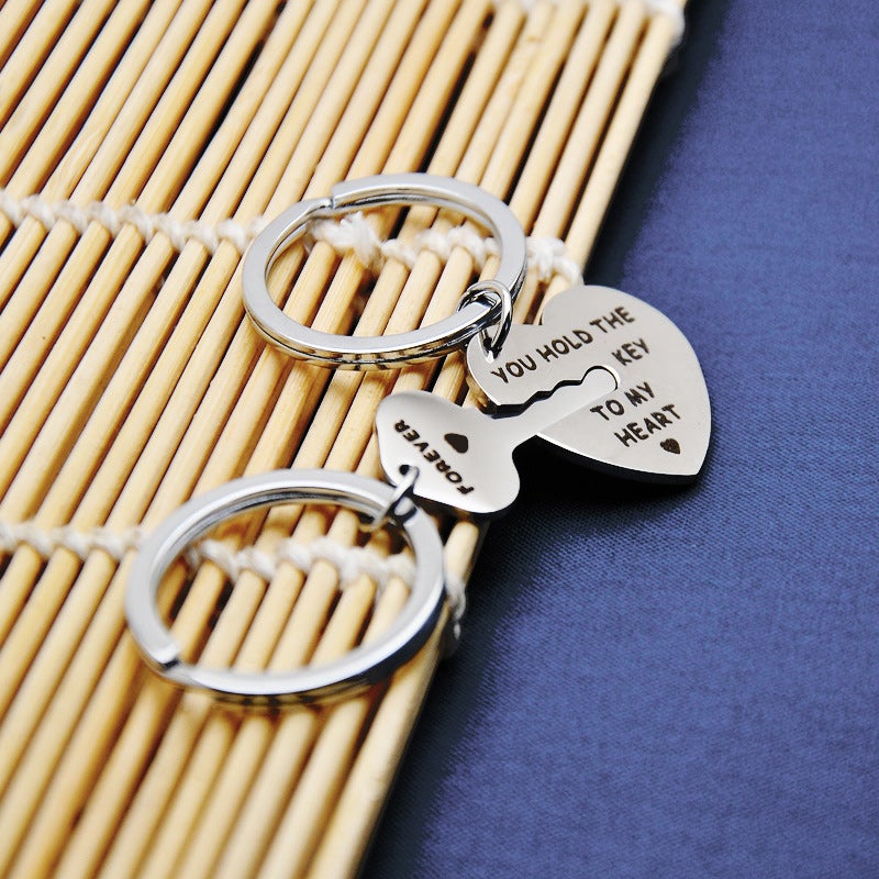 Roestvrij koppels sleutelhangers Set