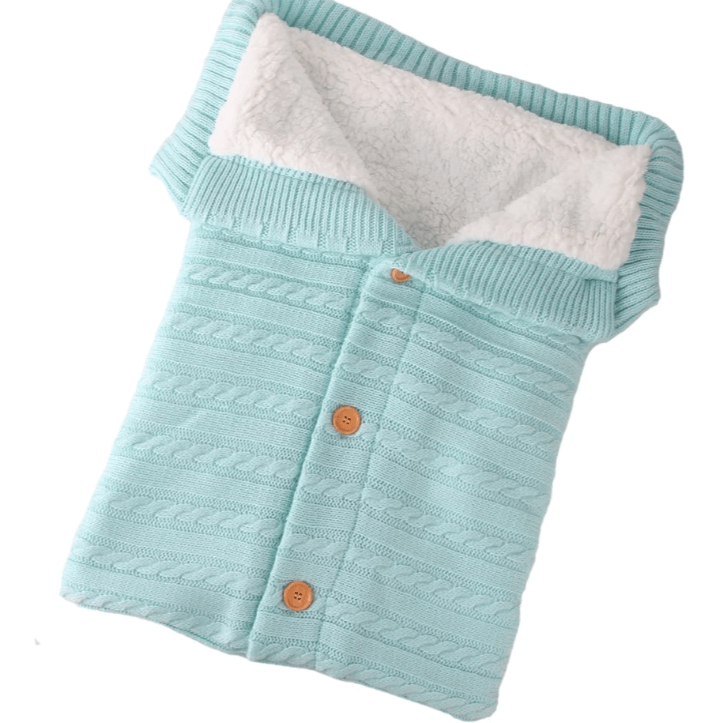 Gebreide slaapzak met knopen voor baby