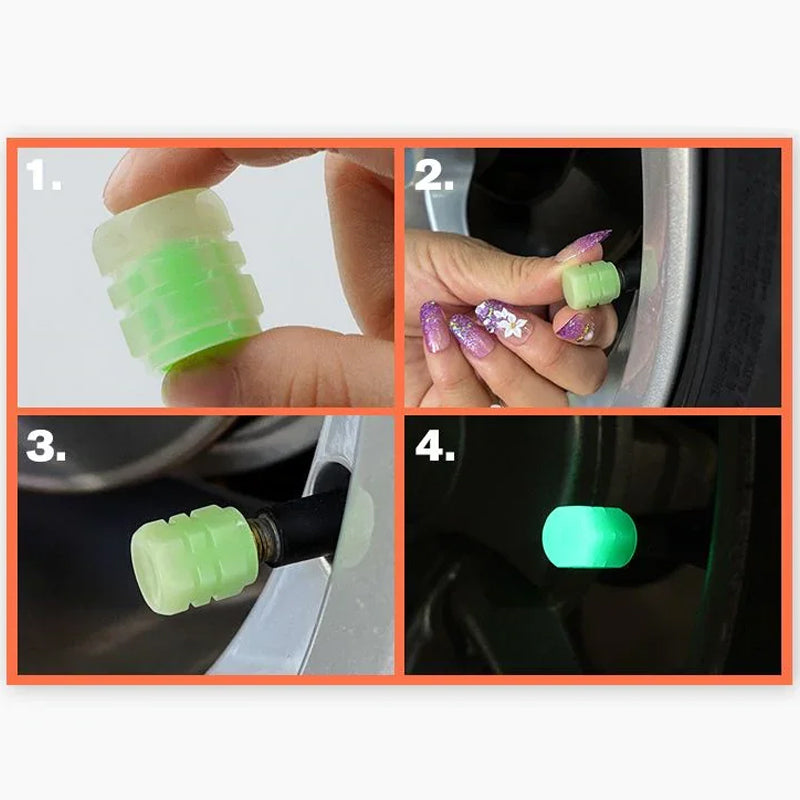 Universele fluorescerende ventieldopjes