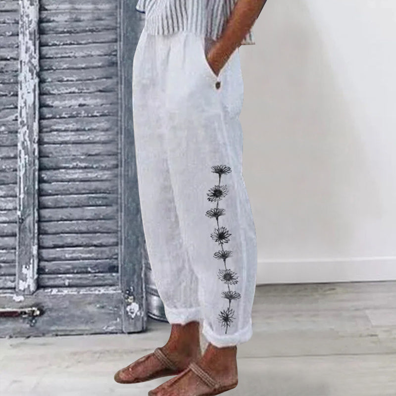 Casual broek met print voor dames