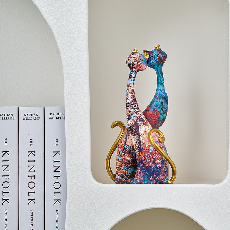 Kat Lover Standbeeld Ornament Artistiek Creatief Cadeau