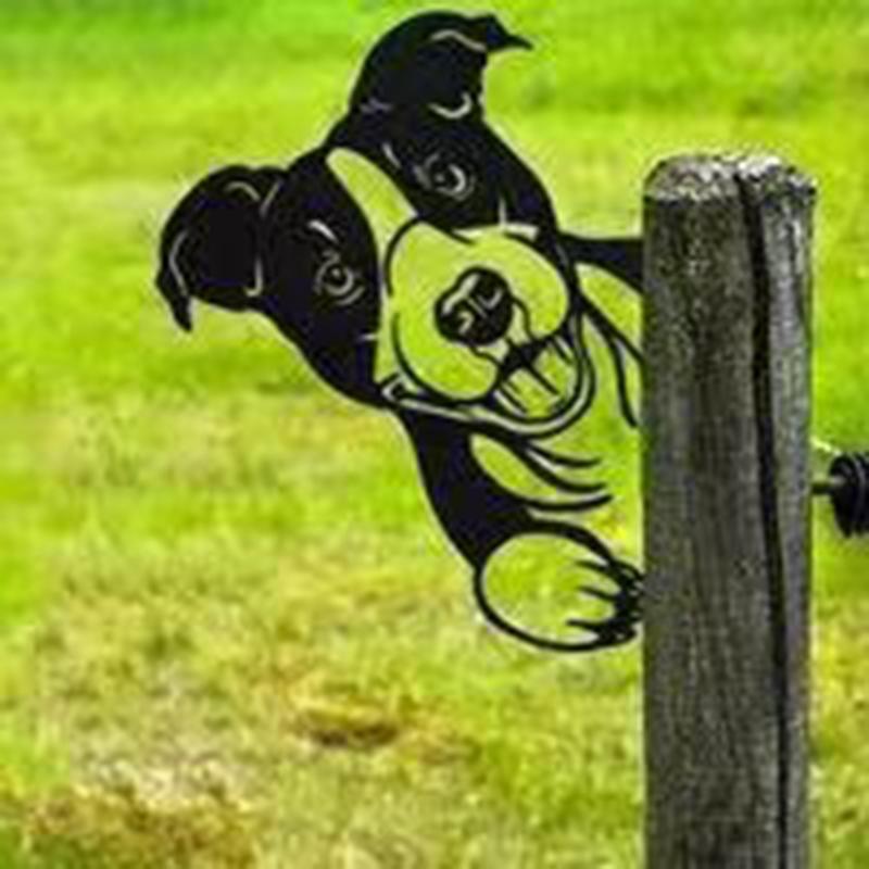 Boerderij gluren dieren metalen decoratie