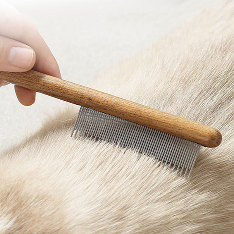 Pet Knot Comb met houten handvat
