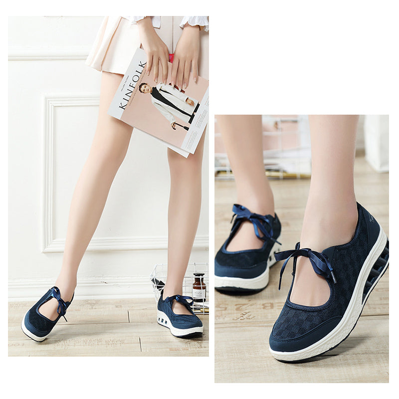 Dames lente schoenen slip op platform