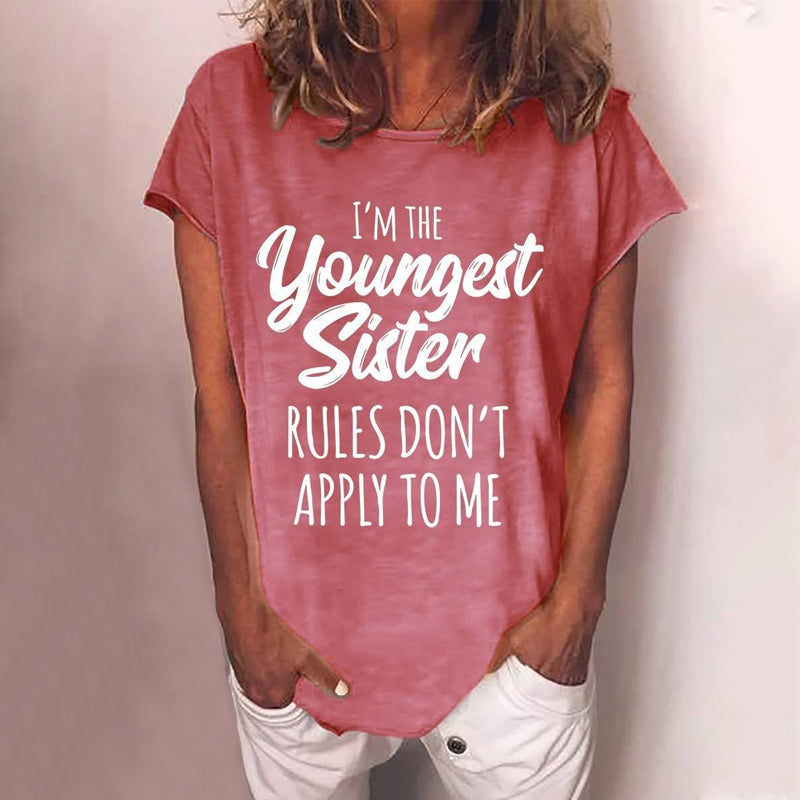 T-shirt voor het maken van regels voor zusterschap